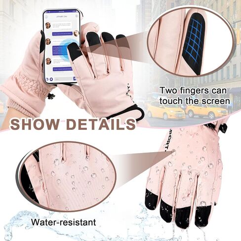 4 Pair Winter Ski Snow Gloves for Women Men Youth Touchscreen Waterproof Hand Warming Gloves in Saudi Arabia