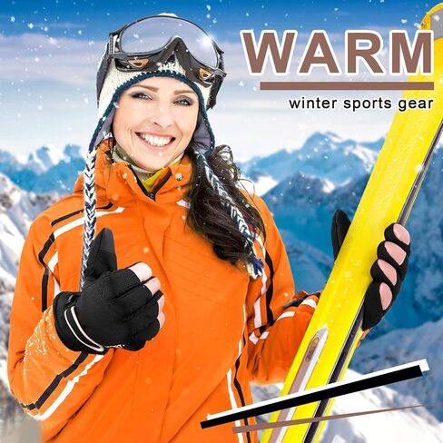 4 Pair Winter Ski Snow Gloves for Women Men Youth Touchscreen Waterproof Hand Warming Gloves in Saudi Arabia