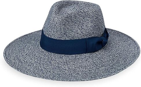قبعة Wallaroo Hat Company للسيدات سانت لوسيا فيدورا - عامل حماية من أشعة الشمس فوق البنفسجية 50+، خفيفة الوزن، حافة واسعة، قابلة للتعديل، مناسبة للسفر، قابلة للتعبئة in Kuwait
