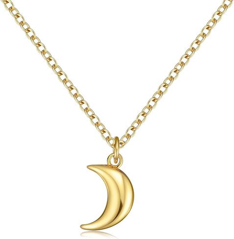 18K Gold Plated Moon and Saturn Pendant Necklace Set/Natural Opal Necklace for Women in Saudi Arabia