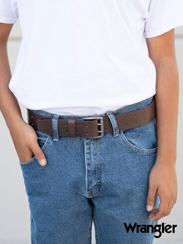 Wrangler Men’s Logo Ornament Casual Everyday Belt for Jeans, Khakis in Saudi Arabia