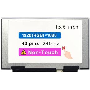 15.6" Screen Replacement LQ156M1JW03 LQ156M1JW09 for ASUS Rog G531 GL531 G531G GX531 G531GU G531GW GL531G GL531GW GX531G FHD 1920x1080 40 pin 240Hz LCD Non-Touch Screen Display Panel