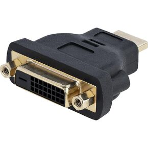 StarTech.com HDMI Male to DVI Female - HDMI to DVI-D Adapter - Bi-Directional - DVI to HDMI (HDMIDVIMF), Black