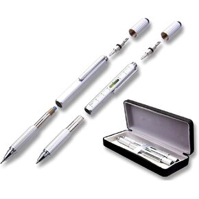 Travigo Multi-tool 5 in 1 Pen and Mechanical Pencil Set Level Screwdriver Ruler Stylus with Included Gift Box (Silver) in Kuwait