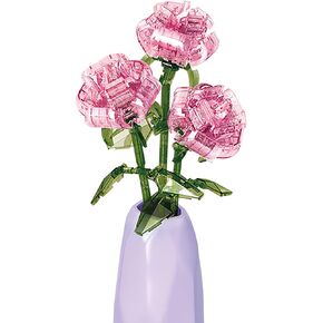 Flower Bouquet Building Set with Vase, Artificial Flowers Building Blocks for Home Decoration, 360 Pieces Botanical Collection Building Toys for Adult Kids Gift