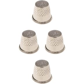 Hand Sewing Thimble - Pack of 4 - Stainless Steel Thimble - Tailor Protection Small Tool