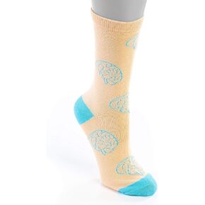 Unisex Mid Calf Socks – Brain Nurse Socks – Premium Quality Cotton & Spandex – Comfortable & Lightweight - Perfect for Nurses, Doctor – One Size Fits All