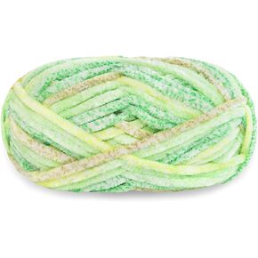 Franel Velvet Yarn Crocheting Fuzzy Yarn, Premier Plush Parfait Chunky Blanket, Velvet Fluffy Chenille Blanket Yarn,Crochet Knitting Soft Thick Plush Lustrous (1, Aquatic Green)