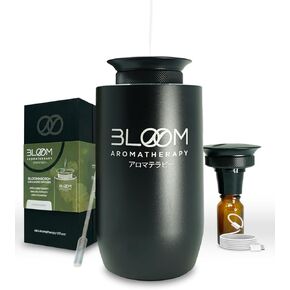 Waterless Car Diffuser for Essential Oils - BloomMicro+ Onyx Car & Home Diffuser - Waterless Diffuser Scent Air Machine - Rechargeable Car Air Freshener Diffuser & Scents Over 300 Sqf - Onyx Black