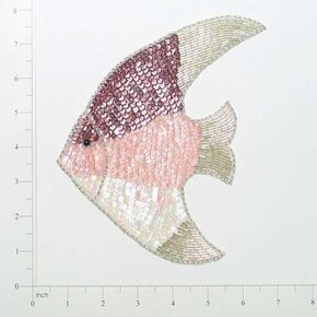 Expo International Tropical Fish Sequin Patches/Appliques, Mauve