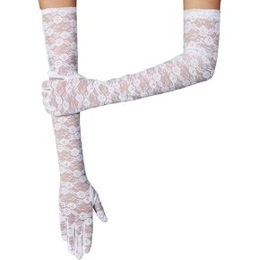 1 pair Lace Gloves Women Long Elegant Tea Party Gloves Engagement Dress Dance Cocktail Party Opera Mittens Gloves