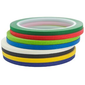 JINBING Colored Paper Masking Tape for Painting & Drawing & DIY Nail Arts & Pattern Making Draping Tape 1/5 in. x 8Roll