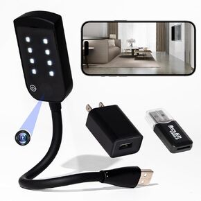 Hidden Camera Night Lamp - WiFi 1080P Ultra HD Small Nanny Surveillance Wireless Cam with Remote View, Motion Detection,Indoor Home Security Surveillance