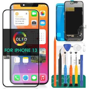 OLED for iPhone 13 LCD Repair Parts for iPhone 13 Screen Replacement A2482 for iPhone 13 Digitizer Display Touch Screen Assembly Replacement A2633 A2631