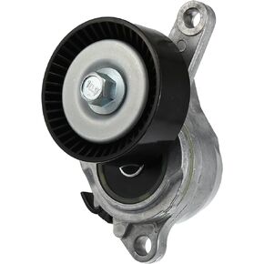 Automatic Belt Tensioner Pulley Assembly Pulley Compatible for Suzuki Grand Vitara 2009-2013, Durable Metal Silver Tone