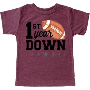 قميص عيد الميلاد الأول لنجوم كرة القدم الرياضية من Olive Loves Apple 1st Year Down لزي عيد الميلاد الأول للرضع والأطفال الصغار in Kuwait