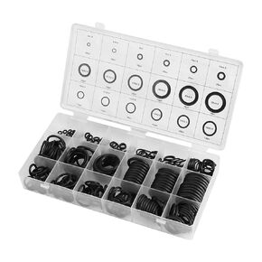 O-, 279Pcs/Kit 18 Sizes Rubber O- Sealing, Professional Rubber O- Assortment Set Black O-Rings Hydraulic Seals for Hydraulic Systems