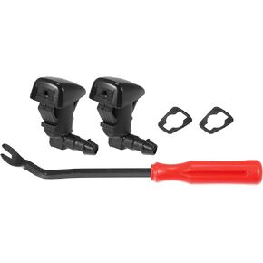 X AUTOHAUX 5pcs Front Windshield Wiper Washer Nozzle Spray Jet Kit 25815793 for Cadillac CTS 2008-2015