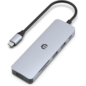 USB C Hub, TOTU 100w PD USB C Docking Station, Display 4K HDMI Docking Station (USB A 3.0, SD/TF Slot) Type C Hub for Dell/HP/Surface/XPS