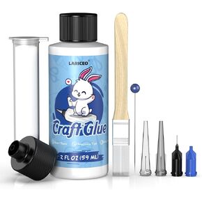 2oz Craft Glue & Precision Tips, Strong Tacky Glue, Craft Glue Bottles with Fine Tip, Craft Glue Quick Dry Clear, Fabric Glue Permanent for Paper Crafting Scrapbooking/Card Making/Etc in Kuwait