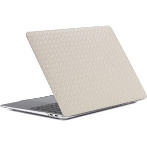 Beige Rhombic Woven Design for MacBook Pro 13 inch Case A2338 A2289 A2251 A2159 A1989 A1708 A1706 (2023-2016)