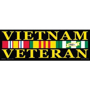 Veteran Vietnam War Bumper Sticker 3-1/4"X9"