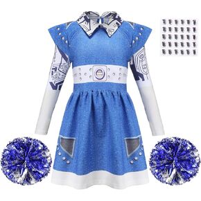 الفتيات أديسون الكسالى الغريبة زي طفل فيلم فستان وتتسابق الملابس أزياء الهالوين تأثيري حفلة 3-10 سنوات in Kuwait