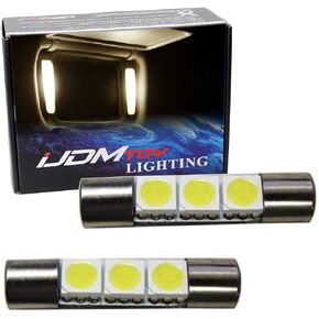 iJDMTOY 3-SMD 29mm 6614F Replacement Bulbs Compatible With Car Sun Visor Vanity Mirror Lights, Warm White