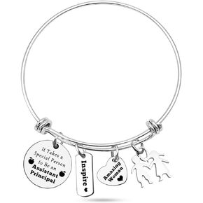 Heigebi School Principal Bracelet Assistant Principal Gift Assistant Principal Bracelet Retirement Gift for Principal Teacher Appreciation Gifts for Assistant Principal Assistant Principal Jewelry