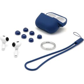 [حزمة الحزمة: أطراف إسفنجية + حافظة + حزام] أطراف إسفنجية الذاكرة المتميزة Eartune Fidelity UF-A (متنوعة S/M/L) + حافظة + حزام لـ AirPods Pro (الجيل الأول والجيل الثاني) [برتقالي] in Kuwait