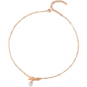 Pearl Necklace for Women, Real 925 Sterling Silver with 18K Gold Plate Necklace in Kuwait