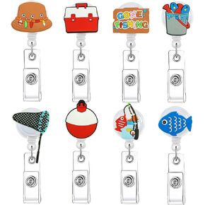 6 Pcs Forest Animals Retractable Badge Holder Reel with Clip Cute Retractable ID Badge Clip Badge Holder for ID Card Holders for Office Staff Children and Kids