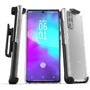 Encased Galaxy Note 20 Ultra Belt Clip Case (2020) Slim Clear Back Cover with Holster for Samsung Note 20 Ultra