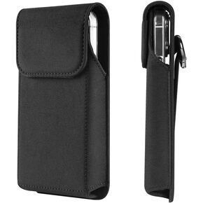 X-Large Phone Holster for Moto G Play 2023 G Power 2022 G Stylus 5G 2021 G Pure, Nord N30 5G, Galaxy A14 A13 A23 A22 5G A72 S21 Ultra, TCL 30XL 40XL Cell Phone Belt Holder Case with Clip Pouch