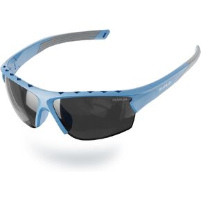 Polarized Sports Sunglasses for Men and Women Ideal for Cycling Fishing Running Driving, TR90 Unbreakable Frame