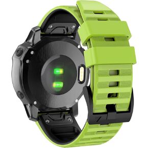 ISABAKE Compatible with Fenix 6X Band, 26mm Easy-fit Soft Silicone Watch Band Replacement for Fenix 5X/Fenix 5X Plus/Fenix 3/Fenix 6X Pro/Fenix 7X/Descent Descent MK2i Smartwatches