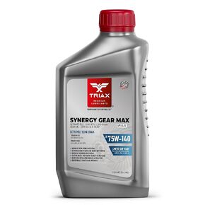 TRIAX Synergy Gear MAX 75W-140 GL-5, PAO Synthetic Long-Drain Axle, Differential Extreme Pressure Oil, Limited Slip Ready, 750,000 Mile Rating on Highway (1 Gal)
