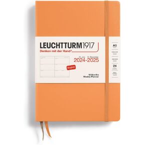 LEUCHTTURM1917 - Weekly Planner Hardcover Medium (A5), 18-month, Jul. 2024 - Dec. 2025, English, Forest Green