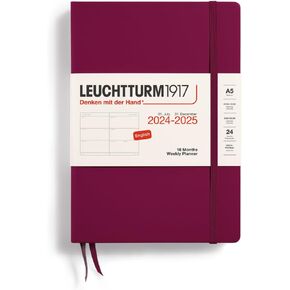 LEUCHTTURM1917 - Weekly Planner Hardcover Medium (A5), 18-month, Jul. 2024 - Dec. 2025, English, Forest Green