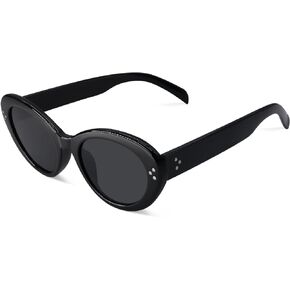 Retro Oval Cat Eye Sunglasses for Women Trendy Classic Polarized Sun Glasses 90s Vintage Sunnies