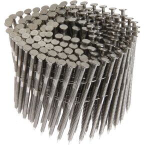 Grip Rite Prime Guard MAXC62885 15-Degree Wire Coil 2-3/16-Inch by .09-Inch Ring Shank, Stainless Steel Siding Nails, 1200 Per Box
