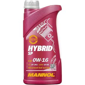 Hybrid SP 0W-16 Motor Oil by MANNOL - 7920 Bi-Synthetic Engine Oil for Modern Gasoline Engines, Car Oil, 1L