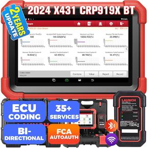 LAUNCH X431 CRP919XBT Elite OBD2 Scanner, 2024 Wireless Bidirectional Scan Tool, ECU Coding, FCA AutoAuth, 2 Years Free Update, V.A.G Guided, 35+ Services, All System Diagnostic Scanner, CANFD DoIP
