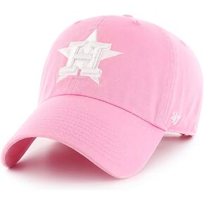 '47 MLB Rose Clean Up Adjustable Hat, Women's One Size Fits All (Houston Astros Rose Pink)
