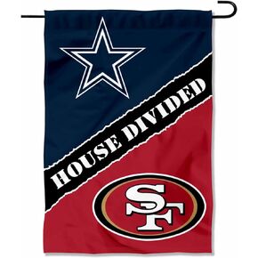 House Divided Cowboys and 49ers Double Sided Garden Flag