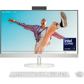 HP 27 inch All-in-One Desktop PC, FHD Display, Intel Core Ultra 7 155U, 16 GB RAM, 512 GB SSD, Intel Graphics, Windows 11 Home, 27-cr1080 (2024)