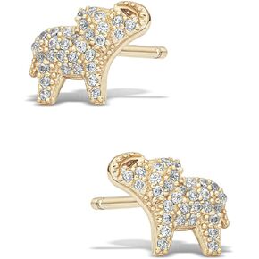 MILLA CZ Gold Stud Earrings & Sterling Silver Stud Earrings - Inspirational Boho Earrings for Women Trendy Indie Jewelry, Hippie Jewelry