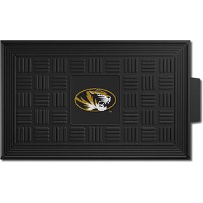 FANMATS 11367 سجادة باب خارجية من الفينيل شديدة التحمل من Missouri Tigers - 19.5 بوصة. × 31 بوصة.