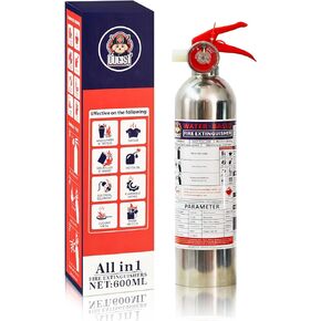 Portable Fire Extinguisher for Home with Mount, Non-Toxic Water-Based Fire Extinguishers for House - A, B, C, K Types for Kitchen, Truck, Car, Boat, Camping