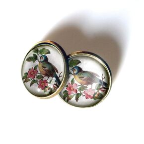 Victorian Bluebird Stud Earrings